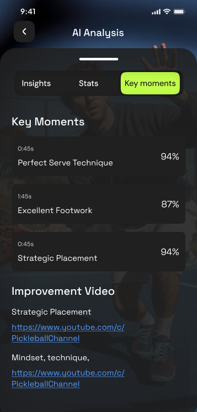SportSensei AI Analysis Interface
